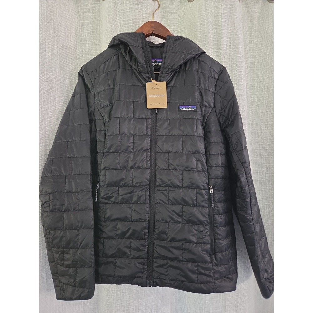 Patagonia Nano Puff Hoody Women's Black Insulated Puffer Jacket Large